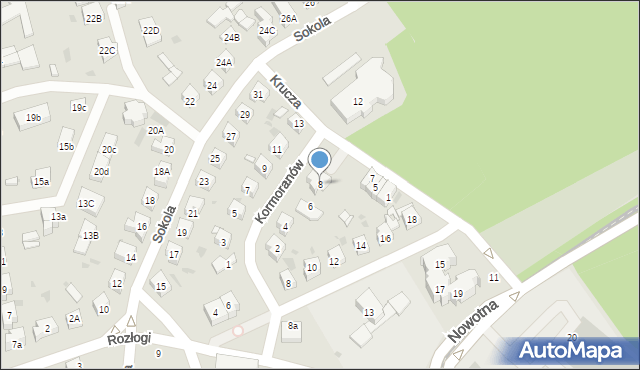 Gdańsk, Kormoranów, 8, mapa Gdańska