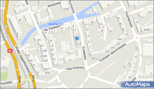 Gdańsk, Kowalska, 3, mapa Gdańska