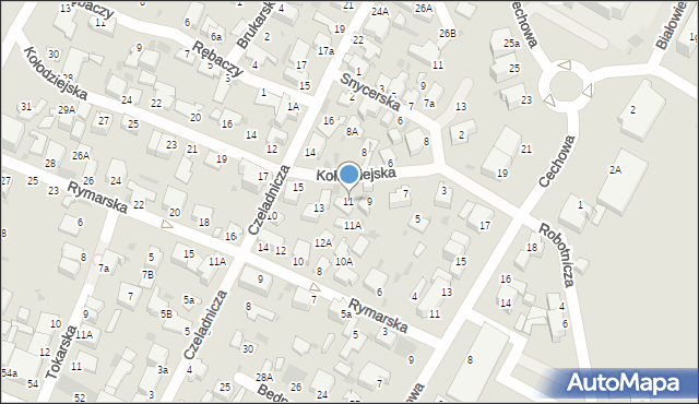 Gdynia, Kołodziejska, 11, mapa Gdyni