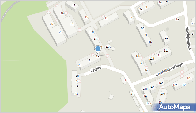 Gdynia, Kosko Stanisława, 2a, mapa Gdyni