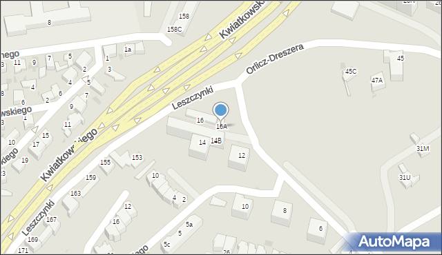 Gdynia, Kordeckiego Augustyna, ks., 16A, mapa Gdyni