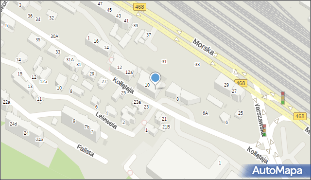 Gdynia, Kołłątaja Hugo, 10a, mapa Gdyni