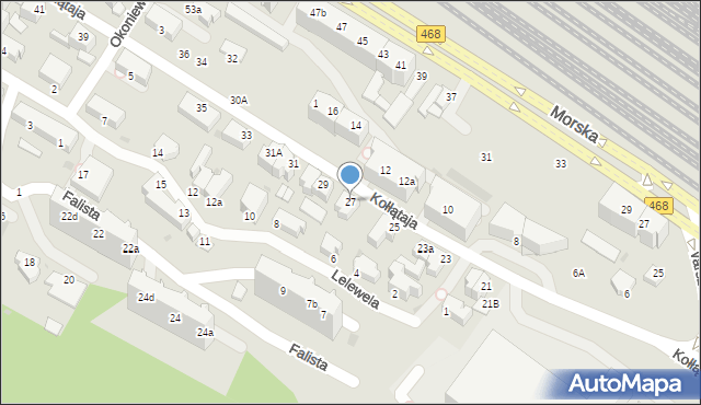 Gdynia, Kołłątaja Hugo, 27, mapa Gdyni