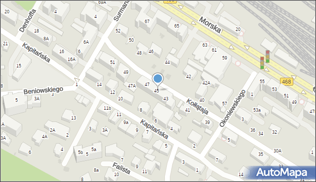 Gdynia, Kołłątaja Hugo, 43-47, mapa Gdyni