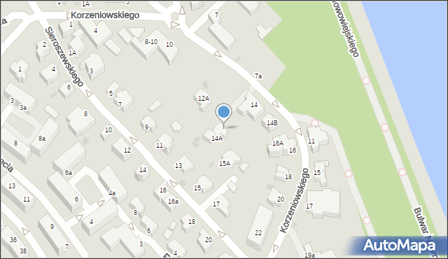 Gdynia, Korzeniowskiego Józefa, 14C, mapa Gdyni