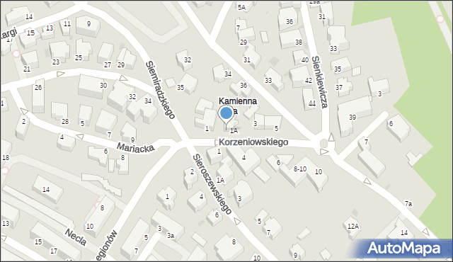 Gdynia, Korzeniowskiego Józefa, 1B, mapa Gdyni