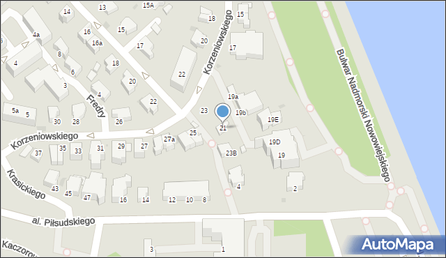 Gdynia, Korzeniowskiego Józefa, 21, mapa Gdyni
