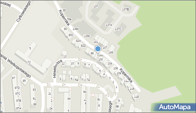 Gdynia, Kopernika Mikołaja, 98a, mapa Gdyni