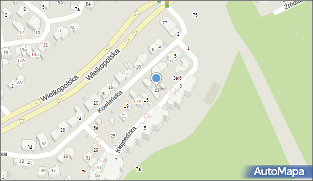 Gdynia, Kowieńska, 13, mapa Gdyni