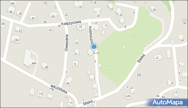 Gdynia, Kosmiczna, 7, mapa Gdyni