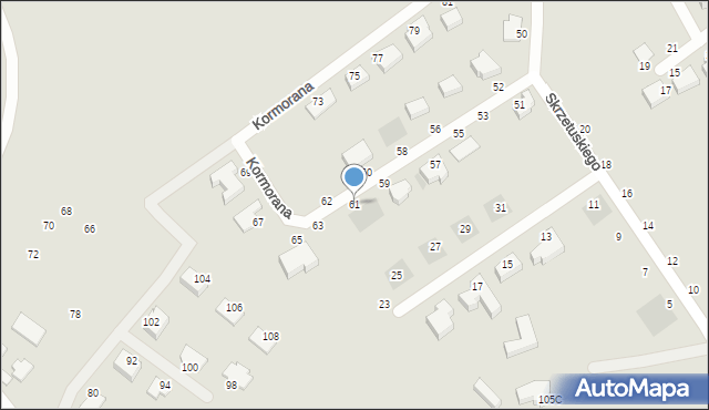 Gdynia, Kormorana, 61, mapa Gdyni