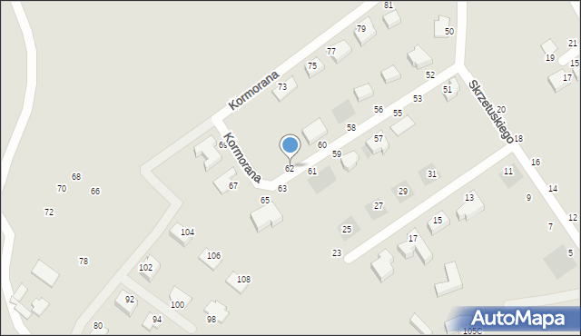 Gdynia, Kormorana, 62, mapa Gdyni