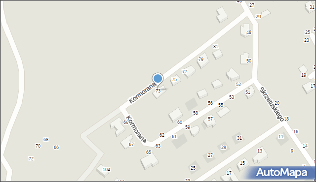 Gdynia, Kormorana, 73, mapa Gdyni