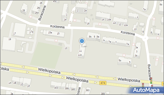 Gdynia, Korzenna, 11a, mapa Gdyni