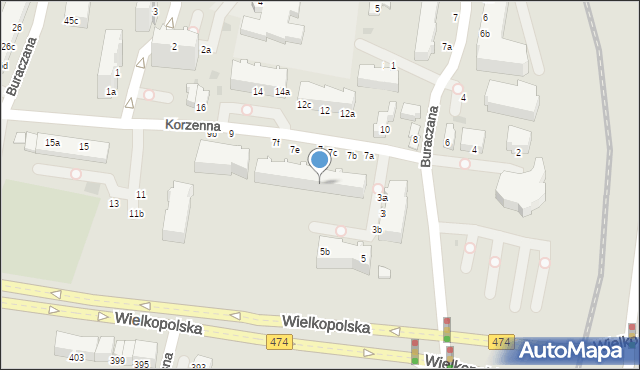 Gdynia, Korzenna, 7c, mapa Gdyni
