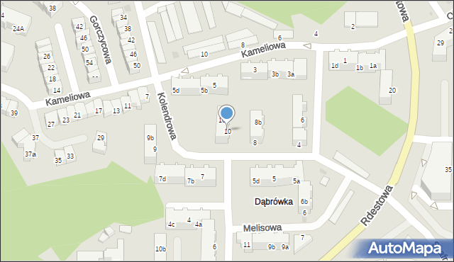 Gdynia, Kolendrowa, 10, mapa Gdyni