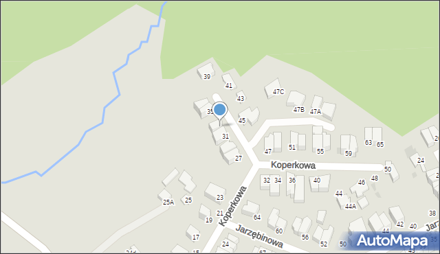 Gdynia, Koperkowa, 33, mapa Gdyni