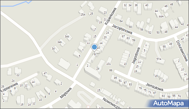 Gdynia, Koperkowa, 4, mapa Gdyni