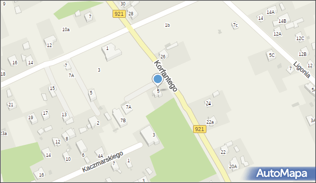 Gierałtowice, Korfantego Wojciecha, 5, mapa Gierałtowice