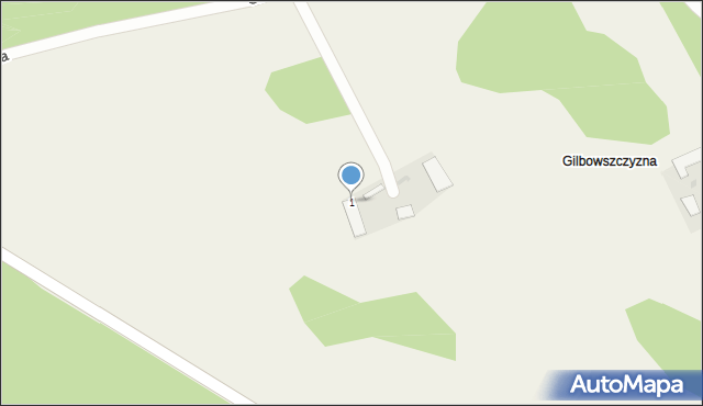 Gilbowszczyzna, Kozłowy Ług, 1, mapa Gilbowszczyzna