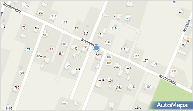 Gilowice, Korfantego Wojciecha, 100, mapa Gilowice