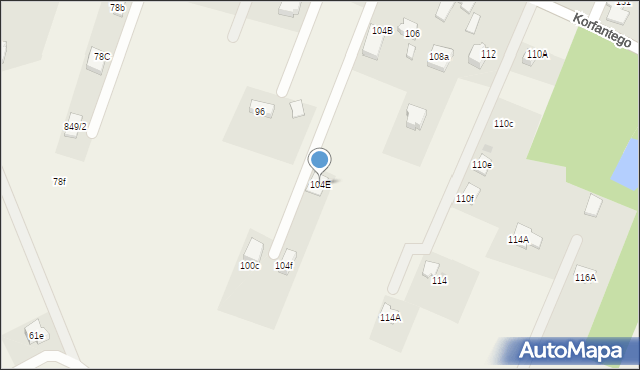 Gilowice, Korfantego Wojciecha, 104E, mapa Gilowice