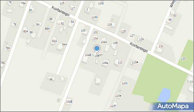 Gilowice, Korfantego Wojciecha, 106, mapa Gilowice