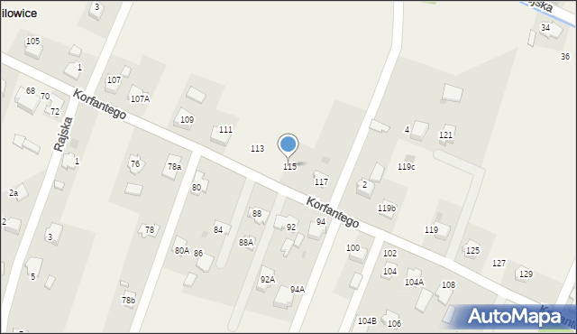 Gilowice, Korfantego Wojciecha, 115, mapa Gilowice