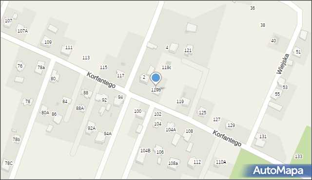 Gilowice, Korfantego Wojciecha, 119b, mapa Gilowice