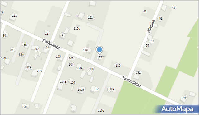 Gilowice, Korfantego Wojciecha, 125, mapa Gilowice