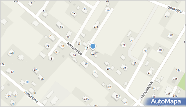 Gilowice, Korfantego Wojciecha, 19A, mapa Gilowice