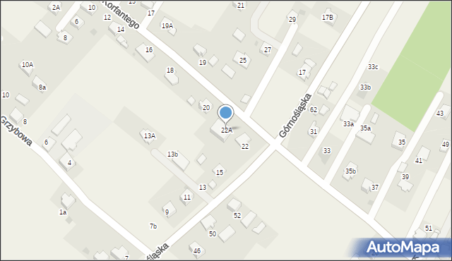 Gilowice, Korfantego Wojciecha, 22A, mapa Gilowice