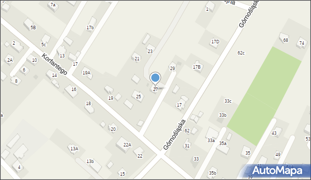 Gilowice, Korfantego Wojciecha, 27, mapa Gilowice