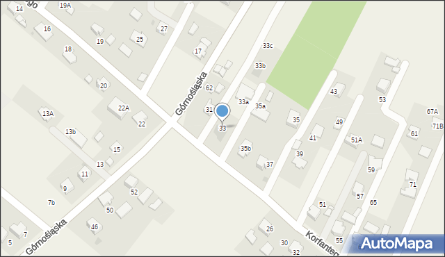 Gilowice, Korfantego Wojciecha, 33, mapa Gilowice