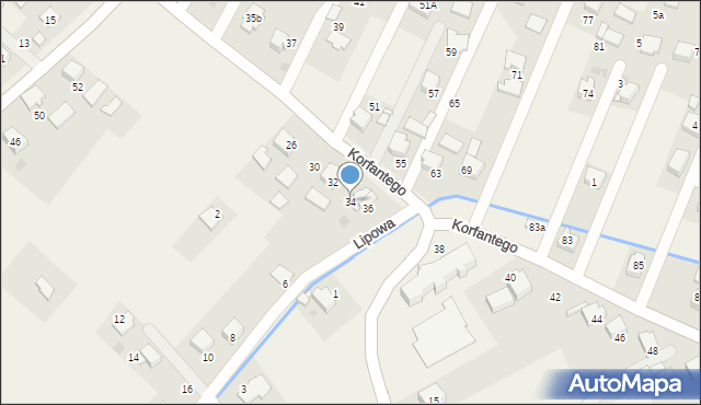 Gilowice, Korfantego Wojciecha, 34, mapa Gilowice