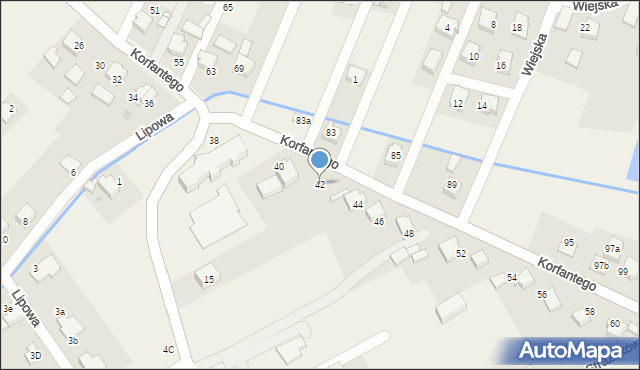 Gilowice, Korfantego Wojciecha, 42, mapa Gilowice