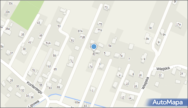 Gilowice, Korfantego Wojciecha, 81, mapa Gilowice