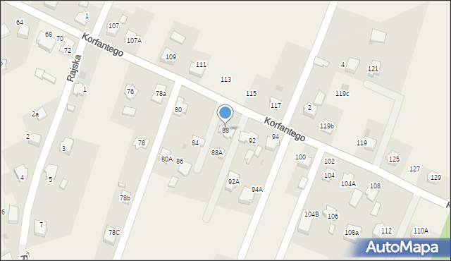 Gilowice, Korfantego Wojciecha, 88, mapa Gilowice