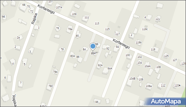 Gilowice, Korfantego Wojciecha, 88A, mapa Gilowice