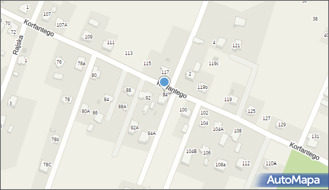Gilowice, Korfantego Wojciecha, 94, mapa Gilowice