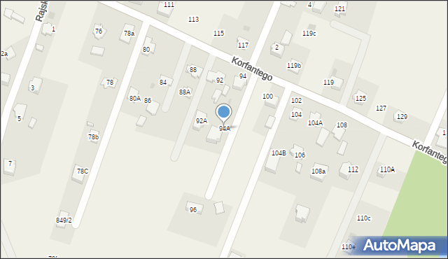 Gilowice, Korfantego Wojciecha, 94A, mapa Gilowice