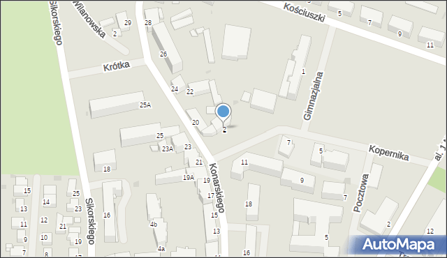 Giżycko, Kopernika Mikołaja, 2, mapa Giżycko