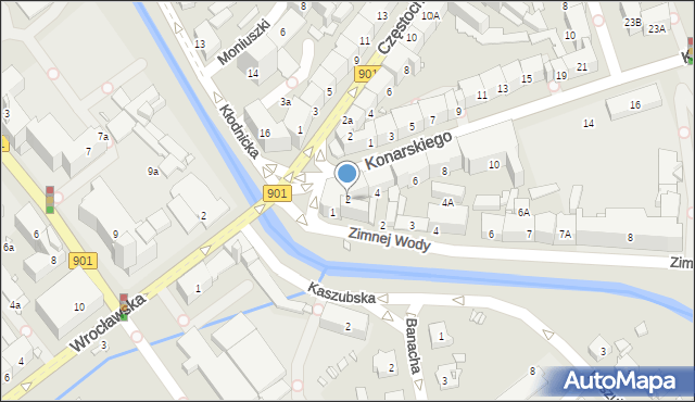 Gliwice, Konarskiego Stanisława, 2, mapa Gliwic