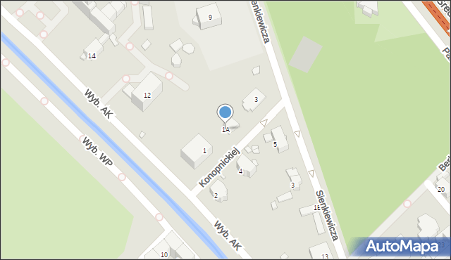Gliwice, Konopnickiej Marii, 1A, mapa Gliwic