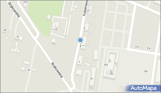 Gliwice, Kopalniana, 6, mapa Gliwic