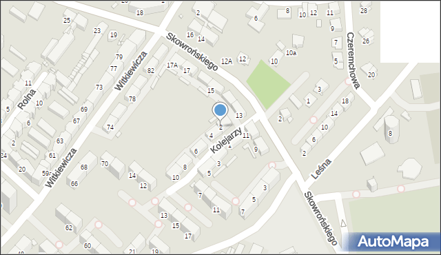 Gliwice, Kolejarzy, 2, mapa Gliwic