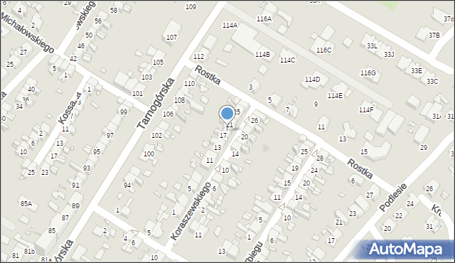 Gliwice, Koraszewskiego Bronisława, 19, mapa Gliwic