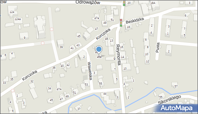 Gliwice, Korczoka Antoniego, ks. dr., 46a, mapa Gliwic