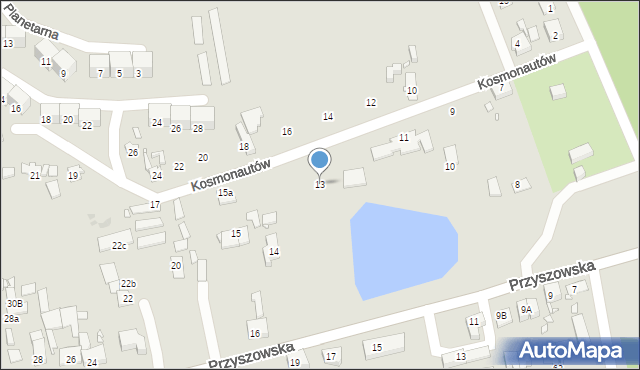 Gliwice, Kosmonautów, 13, mapa Gliwic