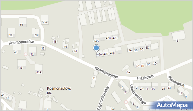 Gliwice, Kosmonautów, 40D, mapa Gliwic